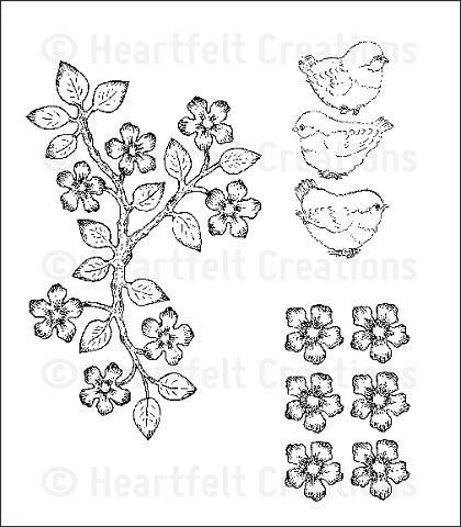 Штамп «Birds and Blooms Cling Stamp Set»