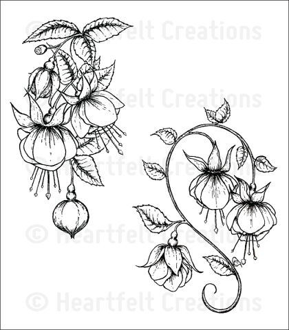 Штамп «Fuchsia Clusters Cling Stamp Set»