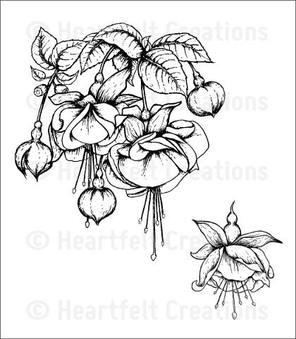 Штамп «Fuchsia Bouquet Cling Stamp Set»