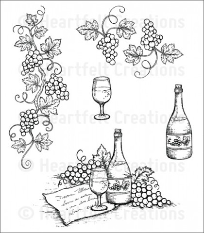Штамп «Italiana Grape Clusters Cling Stamp Set»